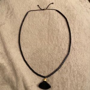 Madewell Adjustable Beaded Tassel Necklace